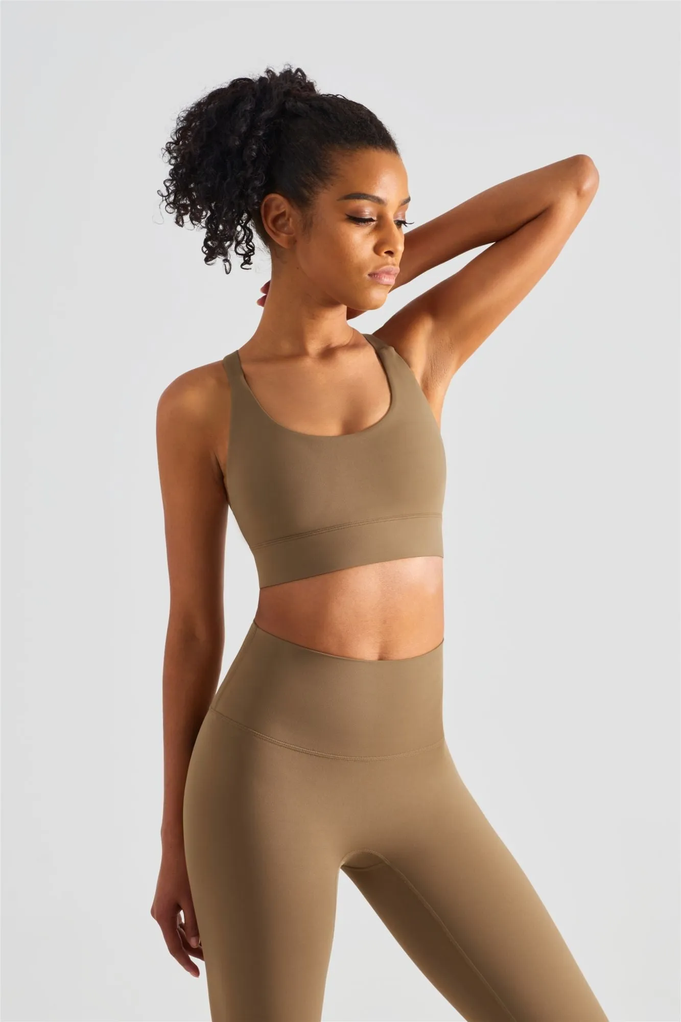 Racerback Sports Bra & Yoga Leggings Activewear Set
