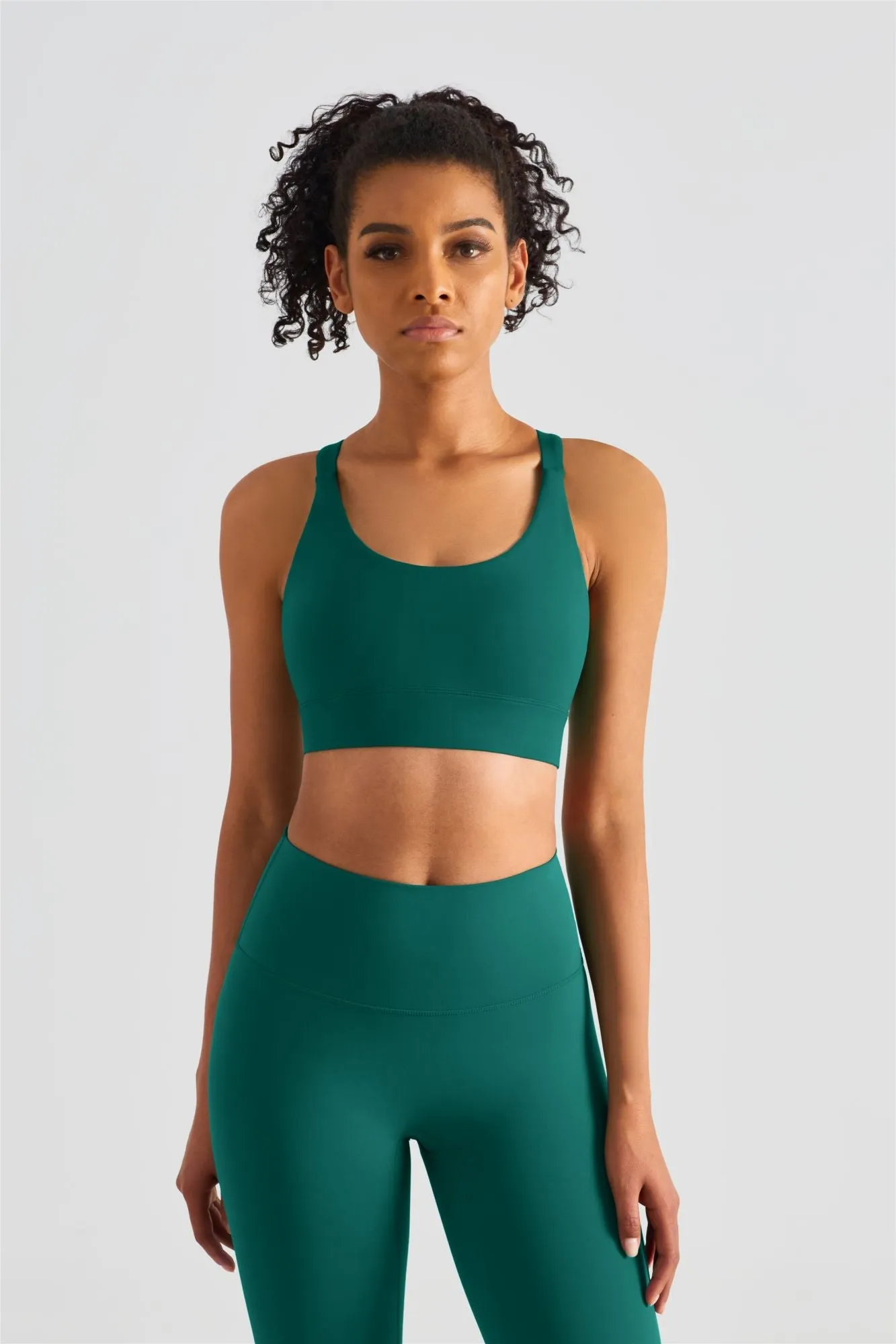 Racerback Sports Bra & Yoga Leggings Activewear Set
