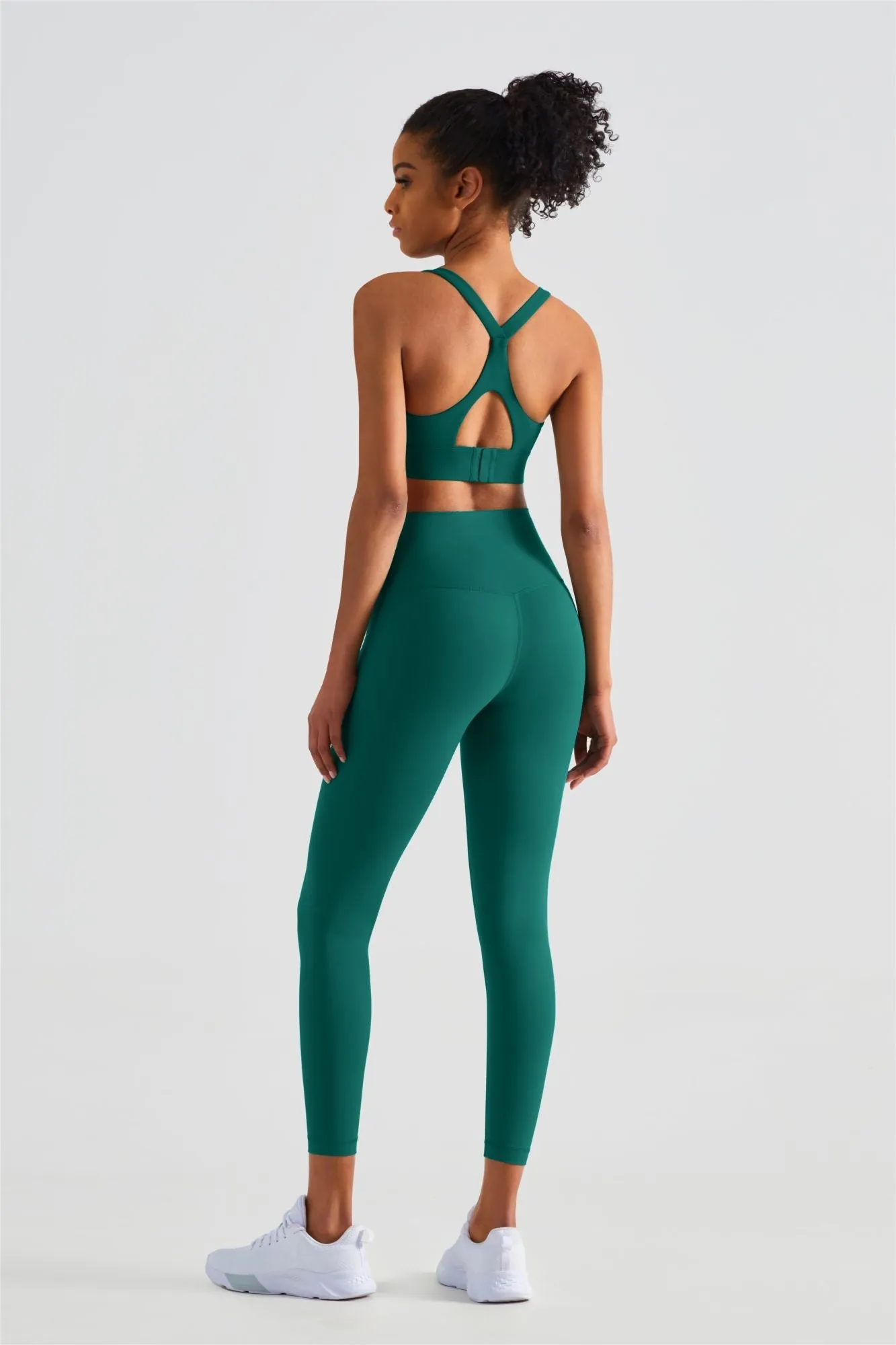 Racerback Sports Bra & Yoga Leggings Activewear Set