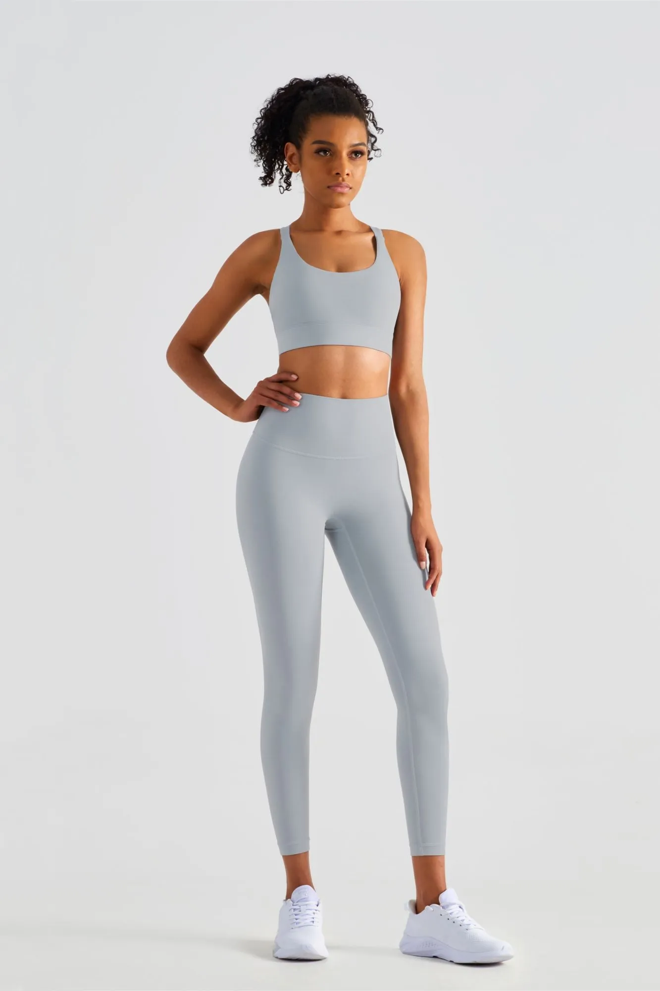 Racerback Sports Bra & Yoga Leggings Activewear Set