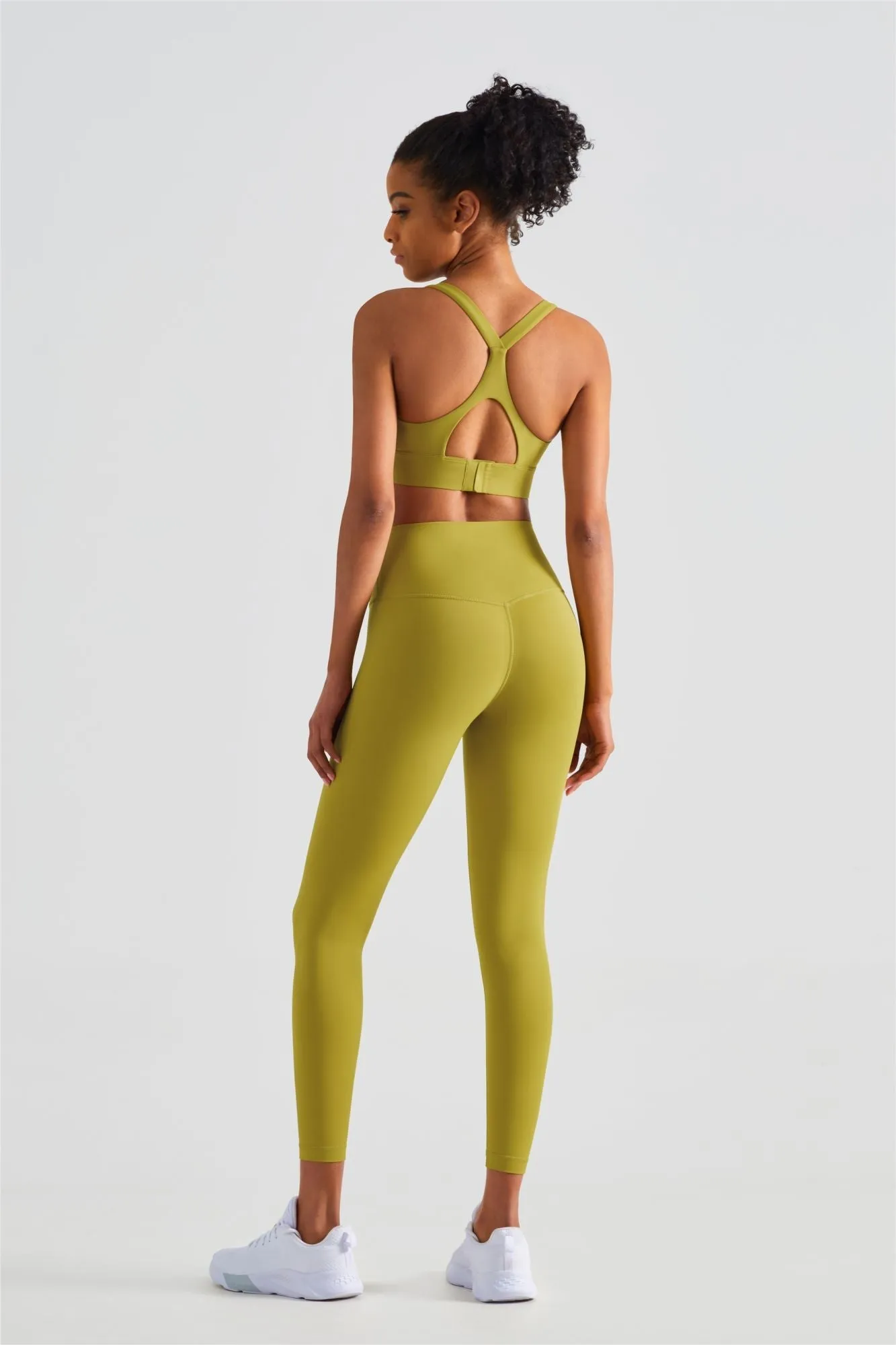 Racerback Sports Bra & Yoga Leggings Activewear Set