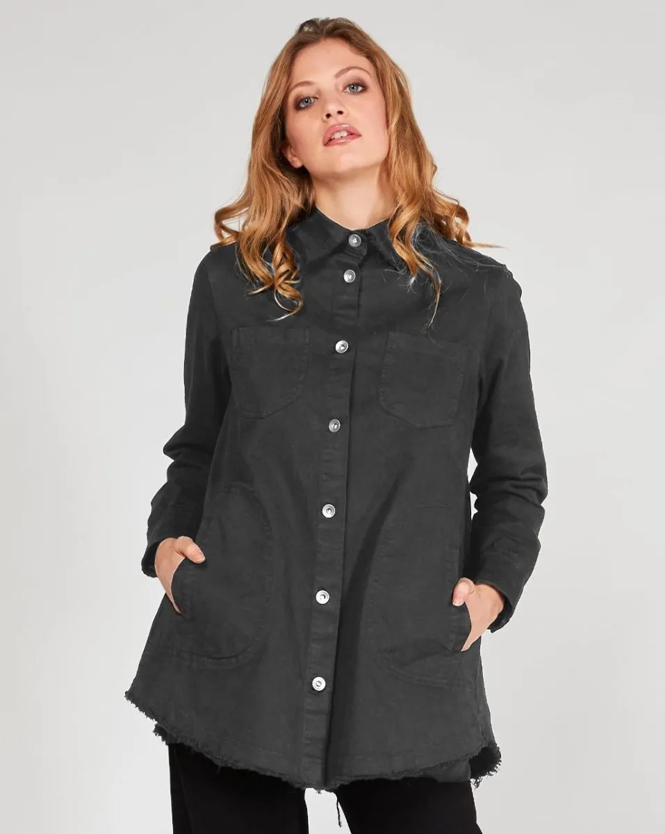 Raw Hem Chore Jacket