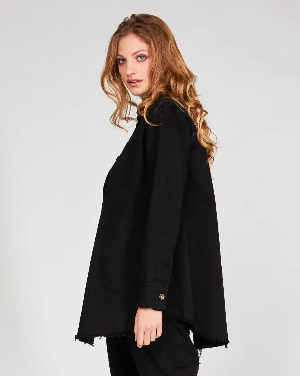 Raw Hem Chore Jacket