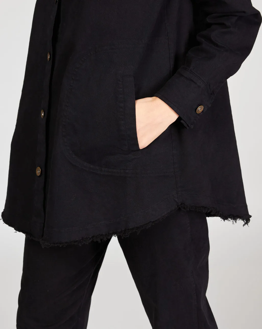 Raw Hem Chore Jacket