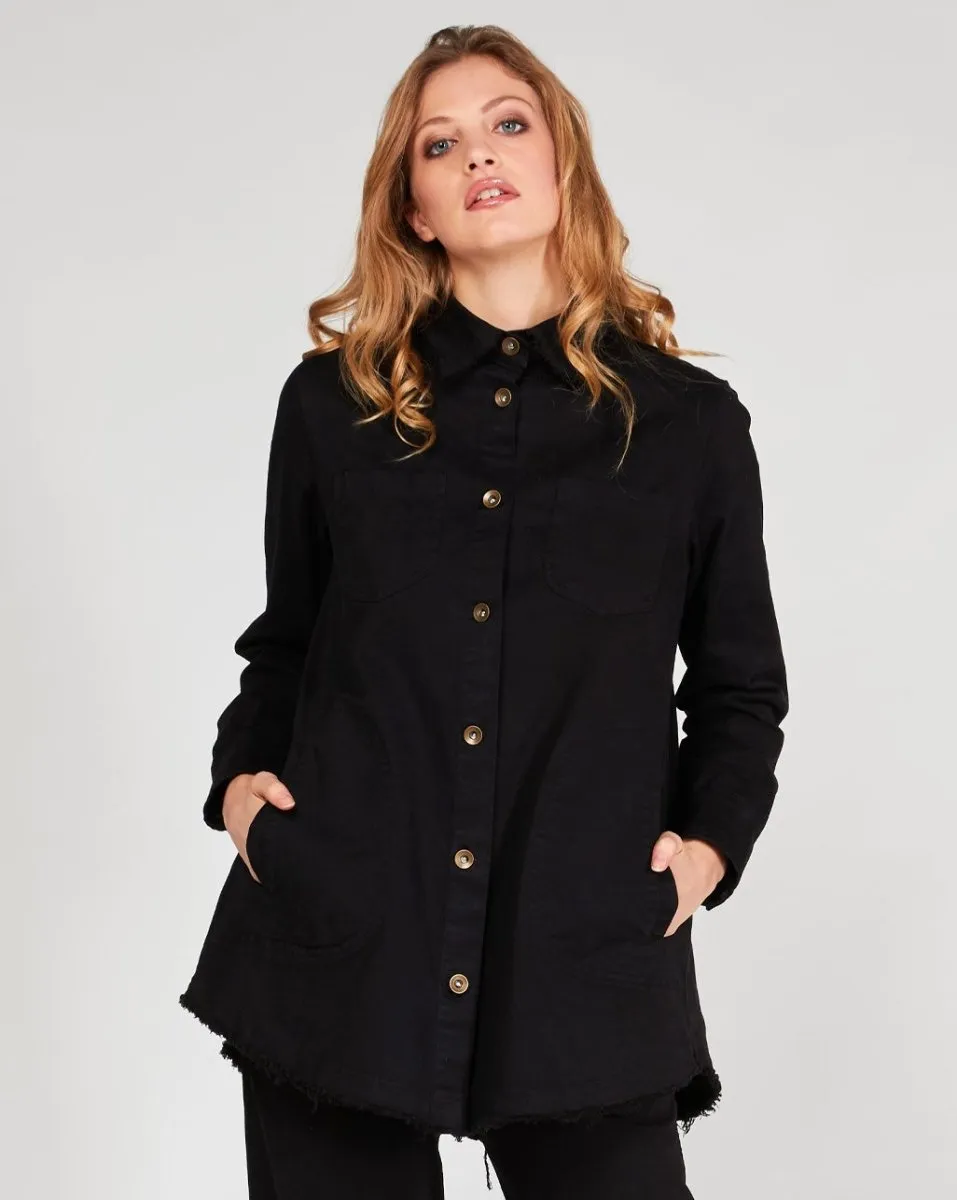 Raw Hem Chore Jacket