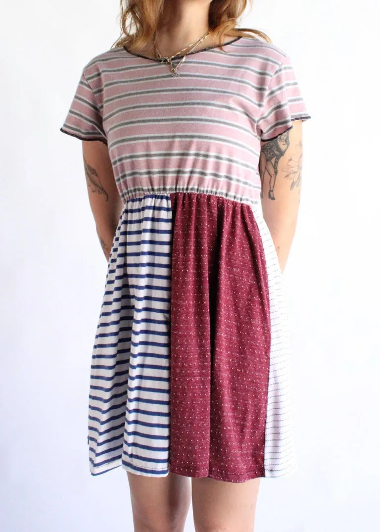 RCYCLD Striped T-Shirt Dress