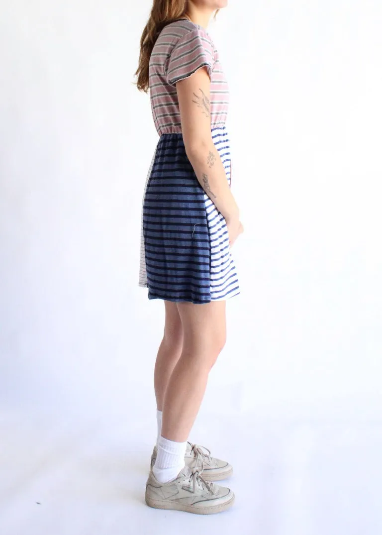 RCYCLD Striped T-Shirt Dress