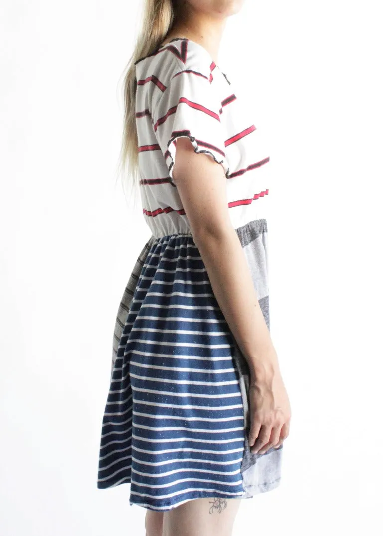 RCYCLD Striped T-Shirt Dress