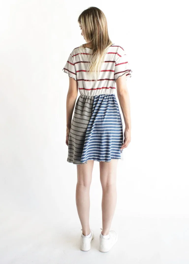 RCYCLD Striped T-Shirt Dress