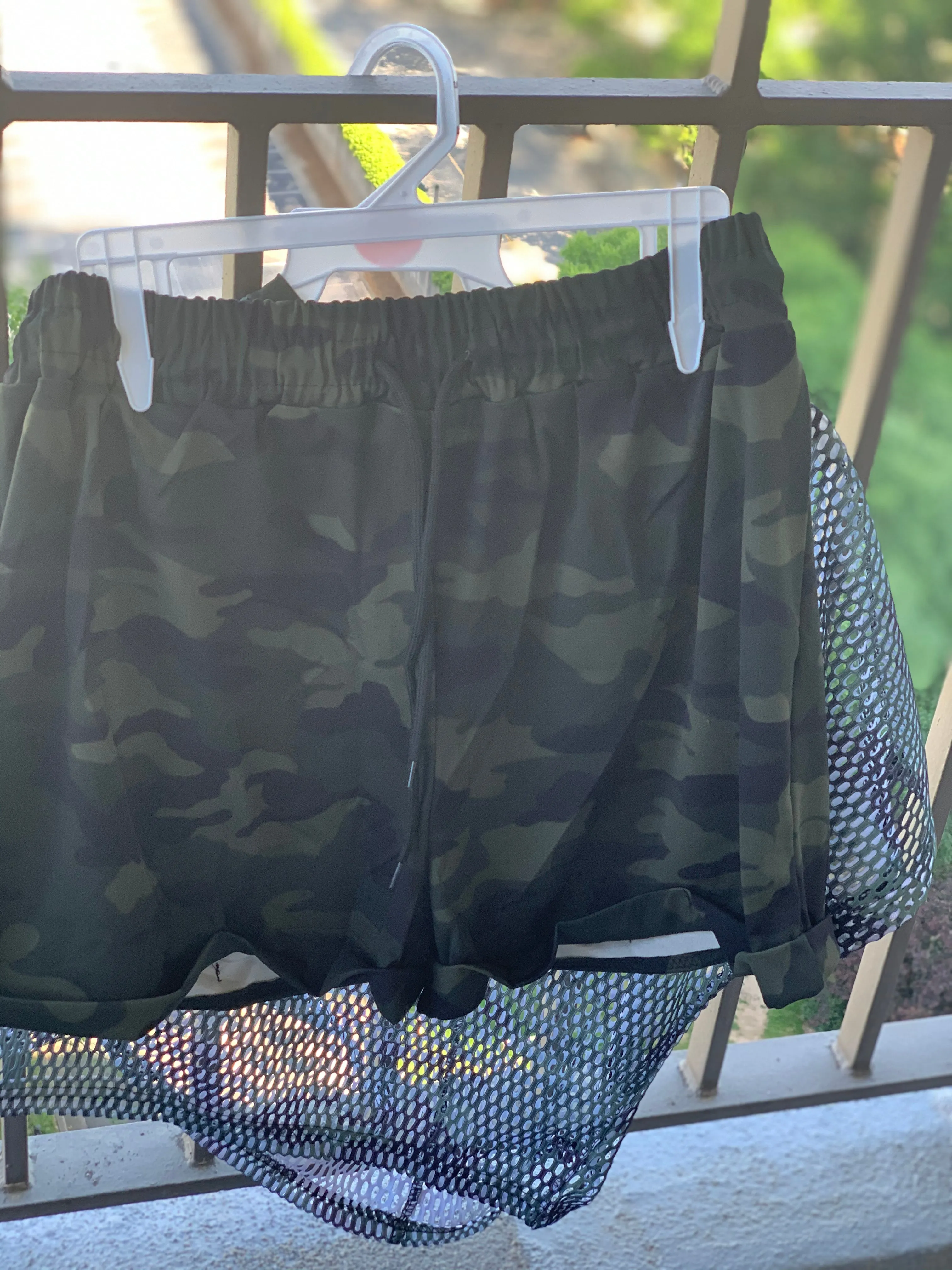 Ready to Explore ‼️Camouflage Shorts with Matching Fish Net Top