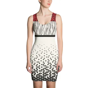 Red Chetah and Black Cream Graphics - Printed Dress