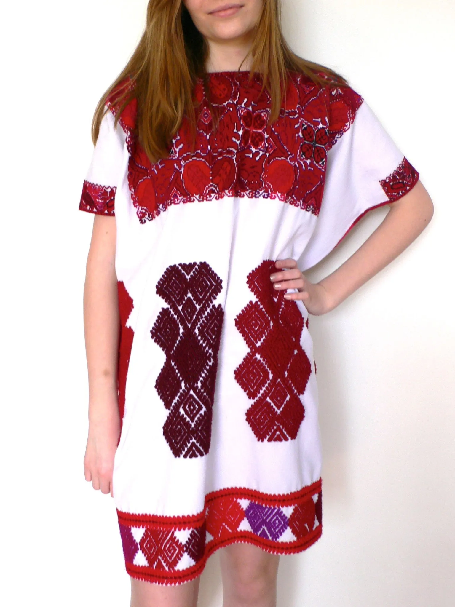 Red/Pink Cross Stitch Dresses