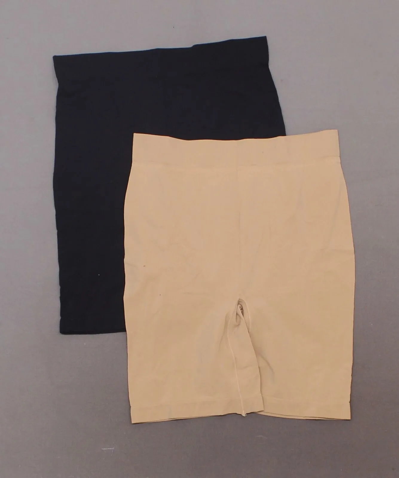 Rhonda Shear 2 Pack Lightweight Longline Shaper Bottoms Black/ Nude Large