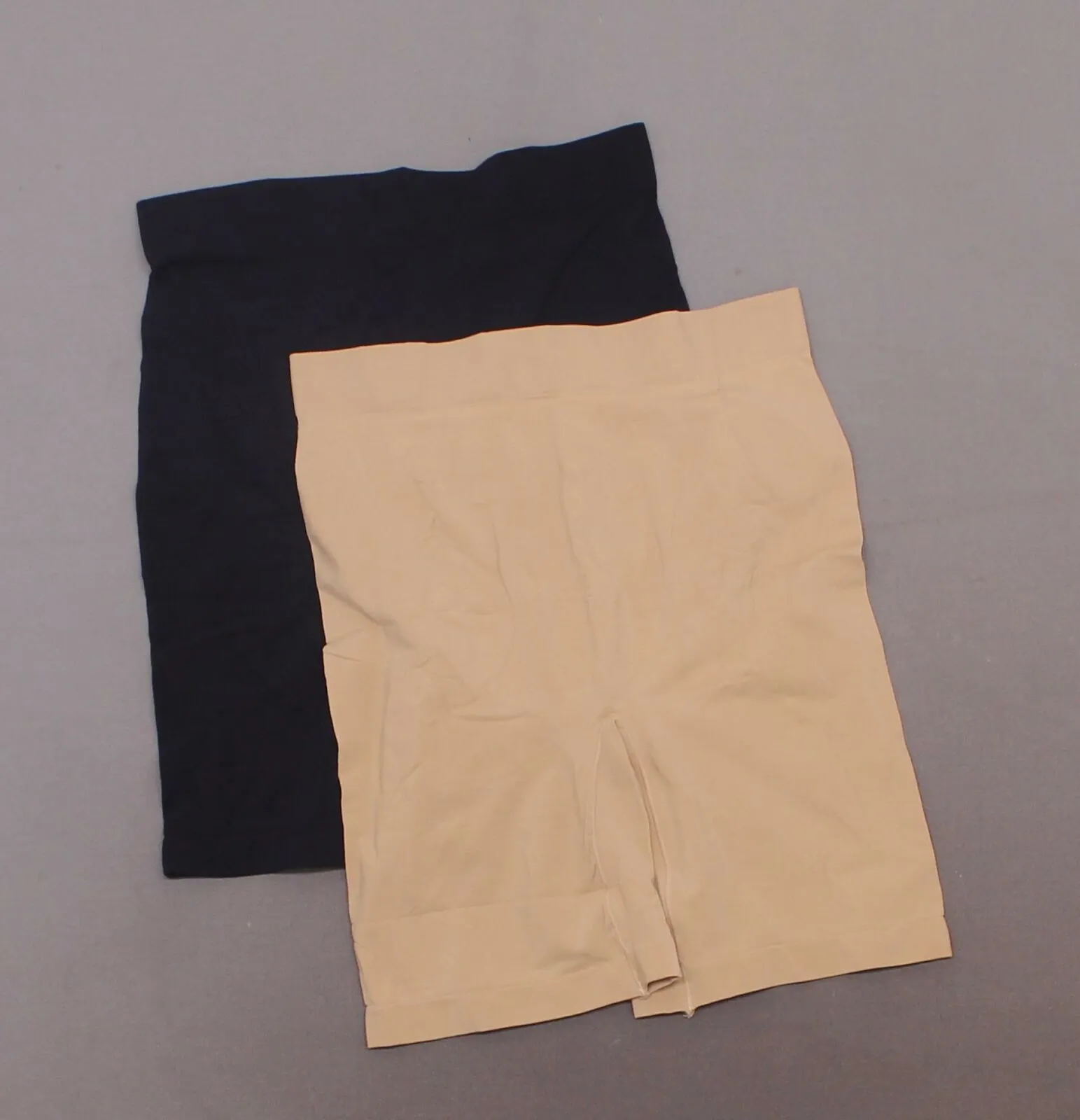 Rhonda Shear 2 Pack Lightweight Longline Shaper Bottoms Black/ Nude Large