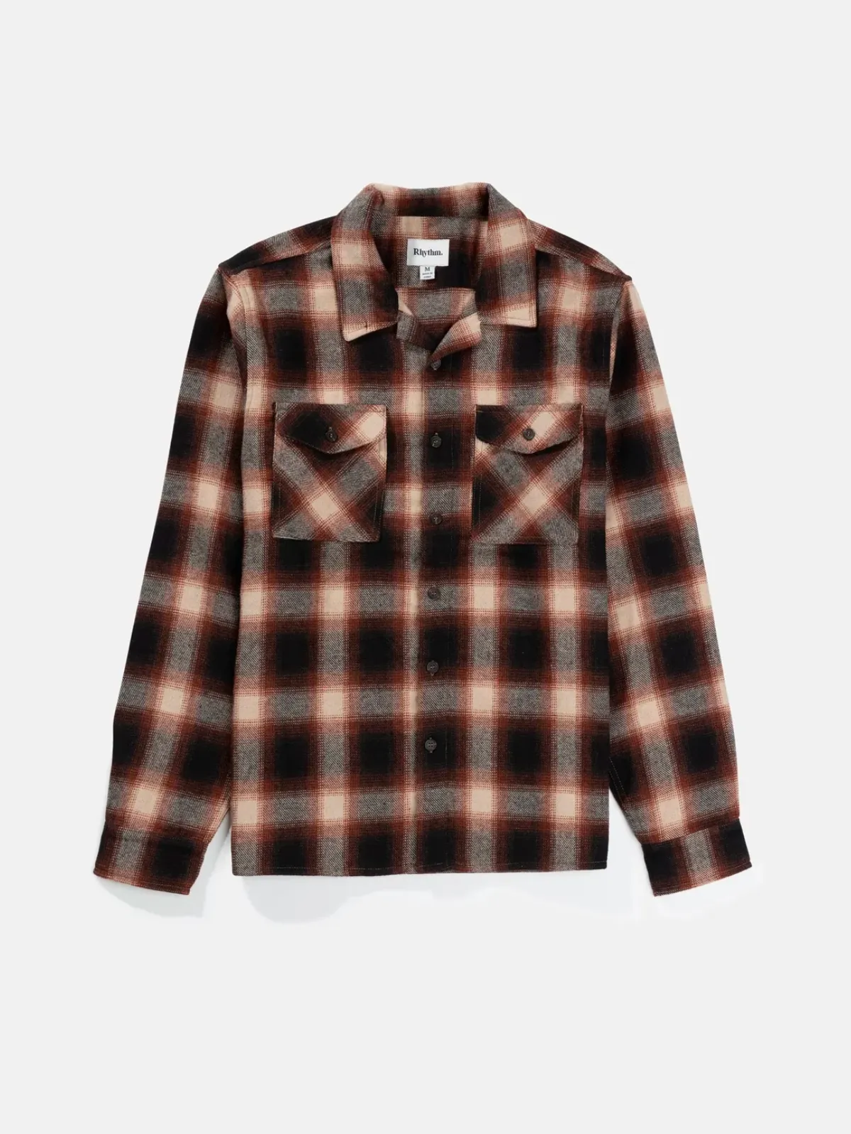 Rhythm Plaid LS Flannel - Rust