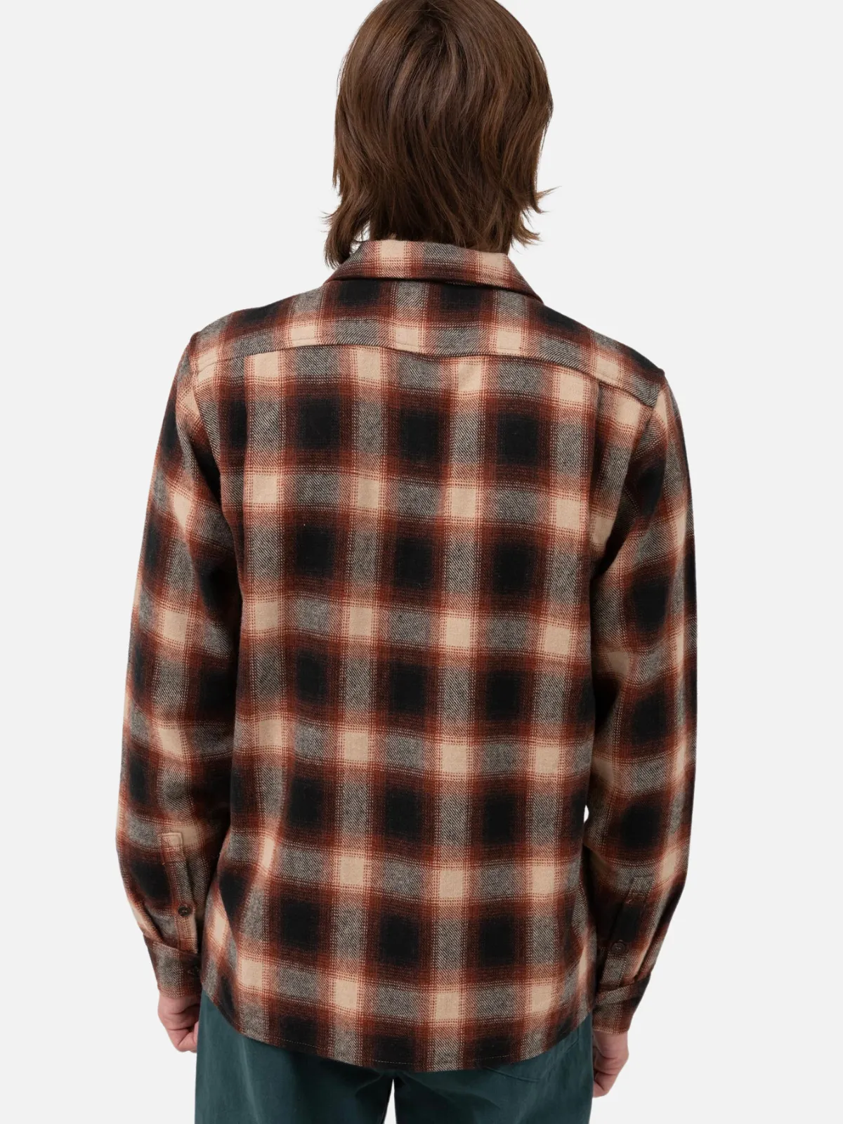 Rhythm Plaid LS Flannel - Rust