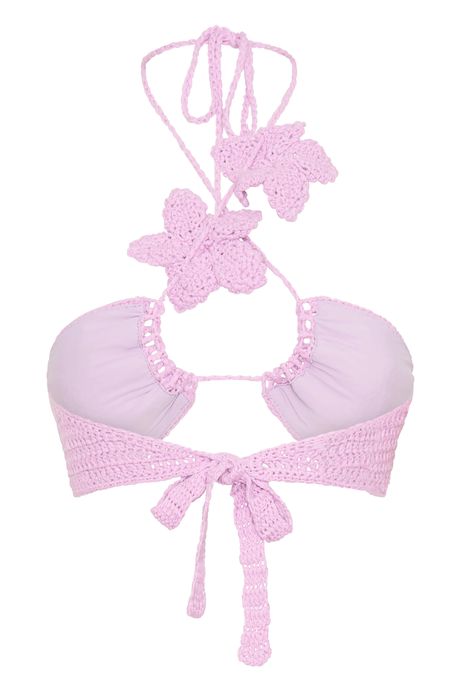 River Floral Crochet Bikini Top - Lilac