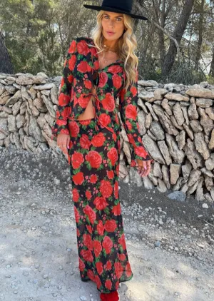 Rose Chiffon Skirt