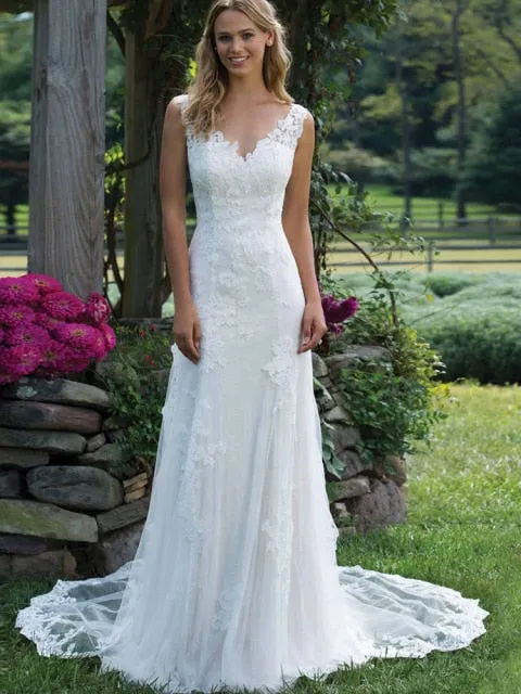 Roycebridal Lakshmigown Vintage Lace Little Mermaid Wedding Dress 2021 Sheer Illusion Sexy Bridal Dress Vestidos Largos Country Wedding Gown