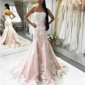 Roycebridal Vintage Lace Wedding Dress Mermaid Style Off Shoulder