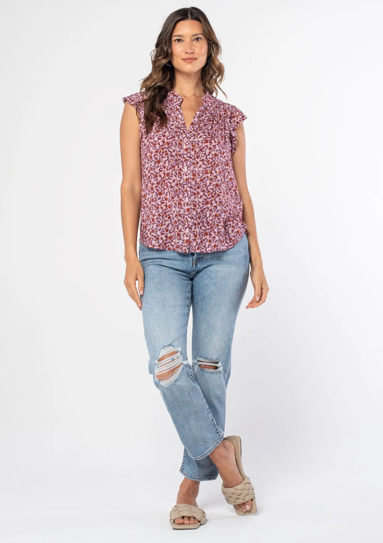Sabine Flutter Sleeve Top