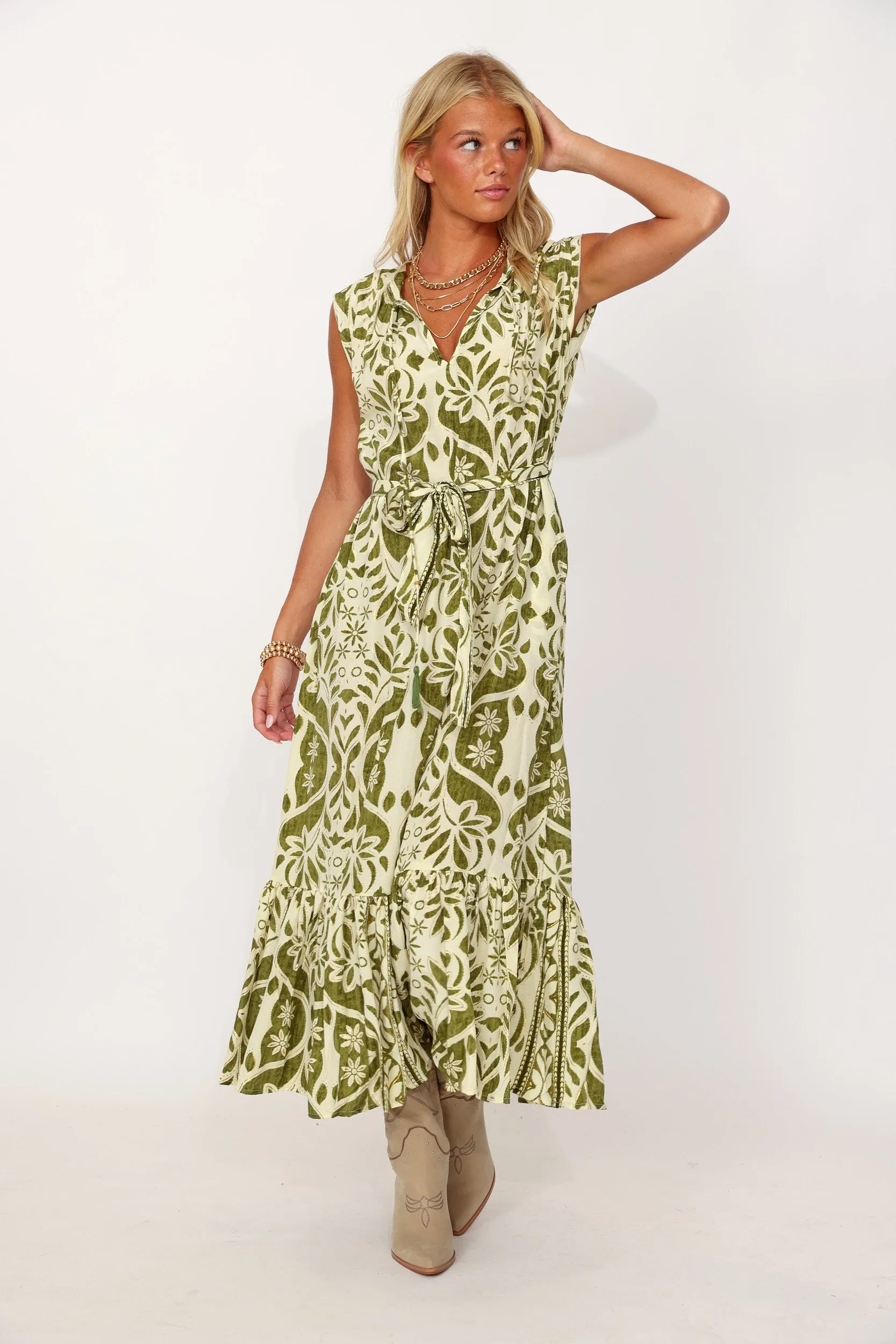 SALE - Isra Wrap Style Printed Maxi Dress