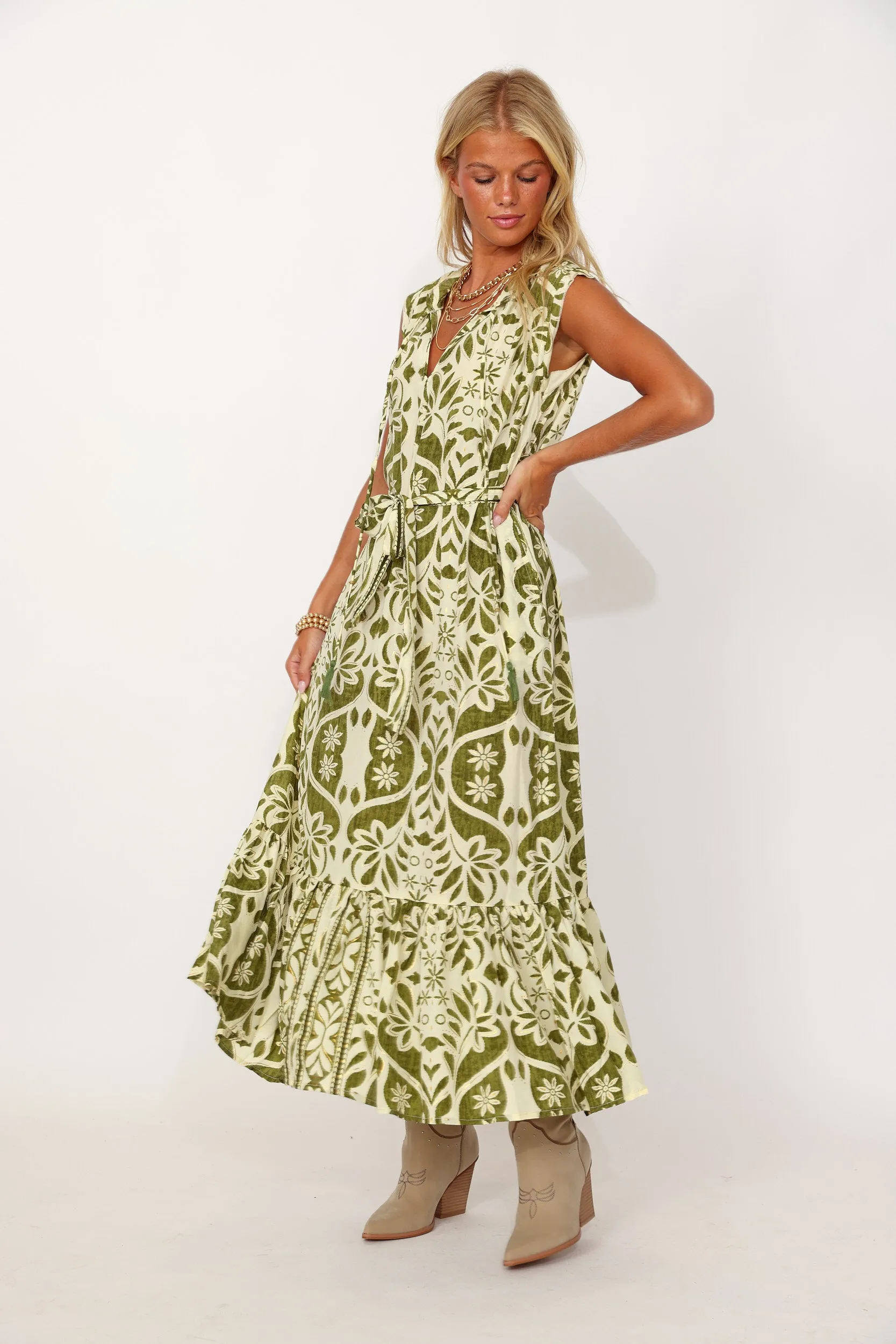SALE - Isra Wrap Style Printed Maxi Dress