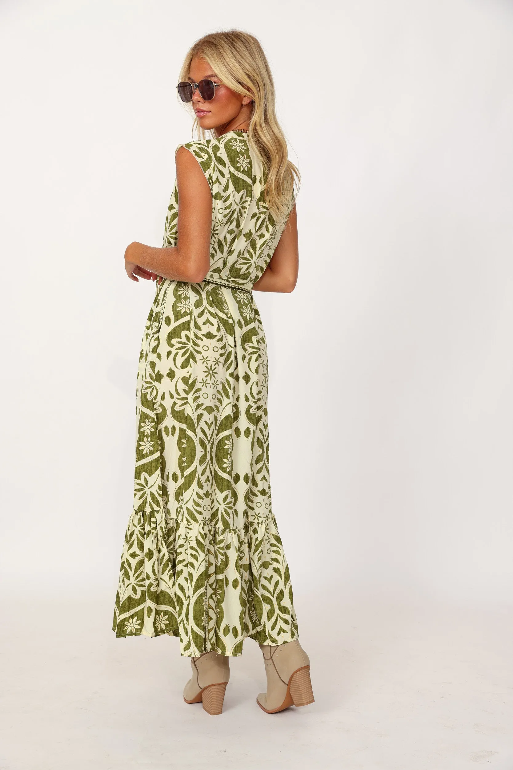 SALE - Isra Wrap Style Printed Maxi Dress