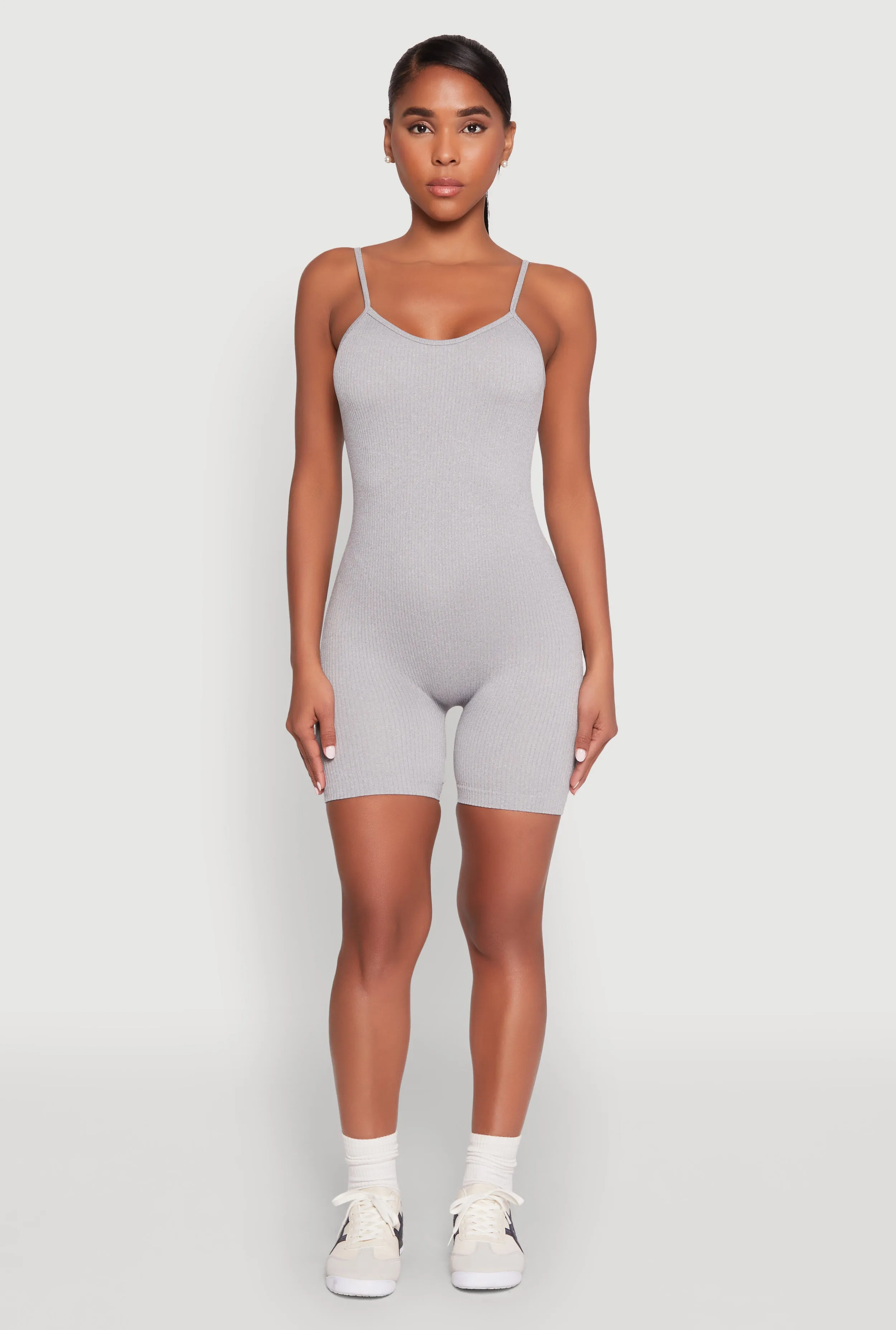 Seamless Scoop Neck Cami Romper