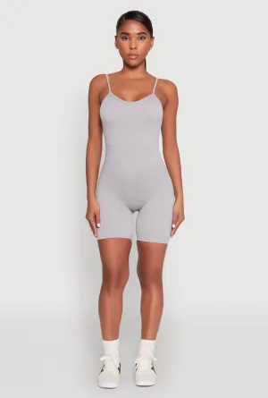Seamless Scoop Neck Cami Romper