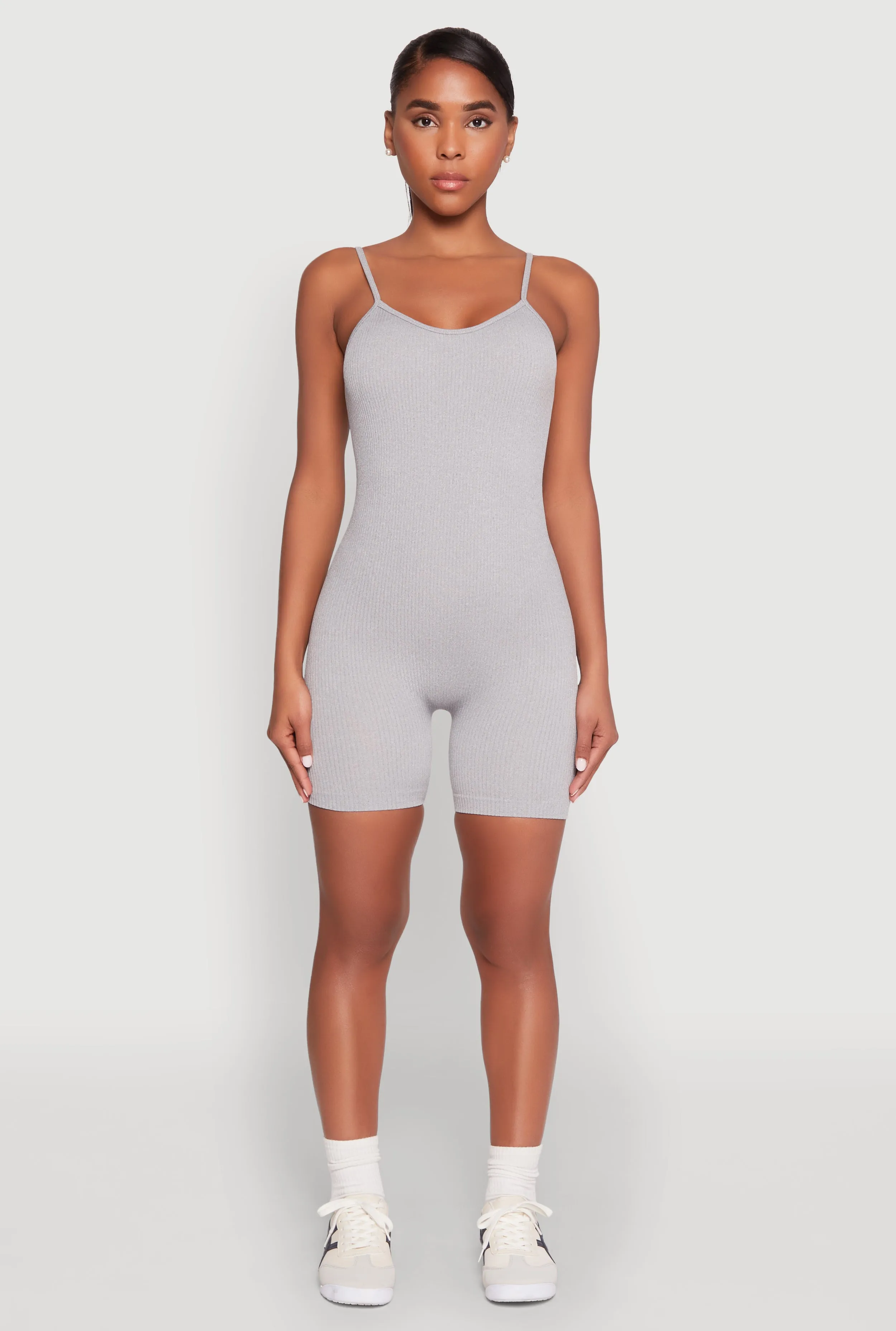 Seamless Scoop Neck Cami Romper