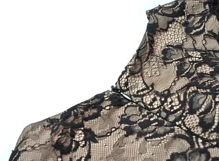 Selene Black Lace Vintage Dress