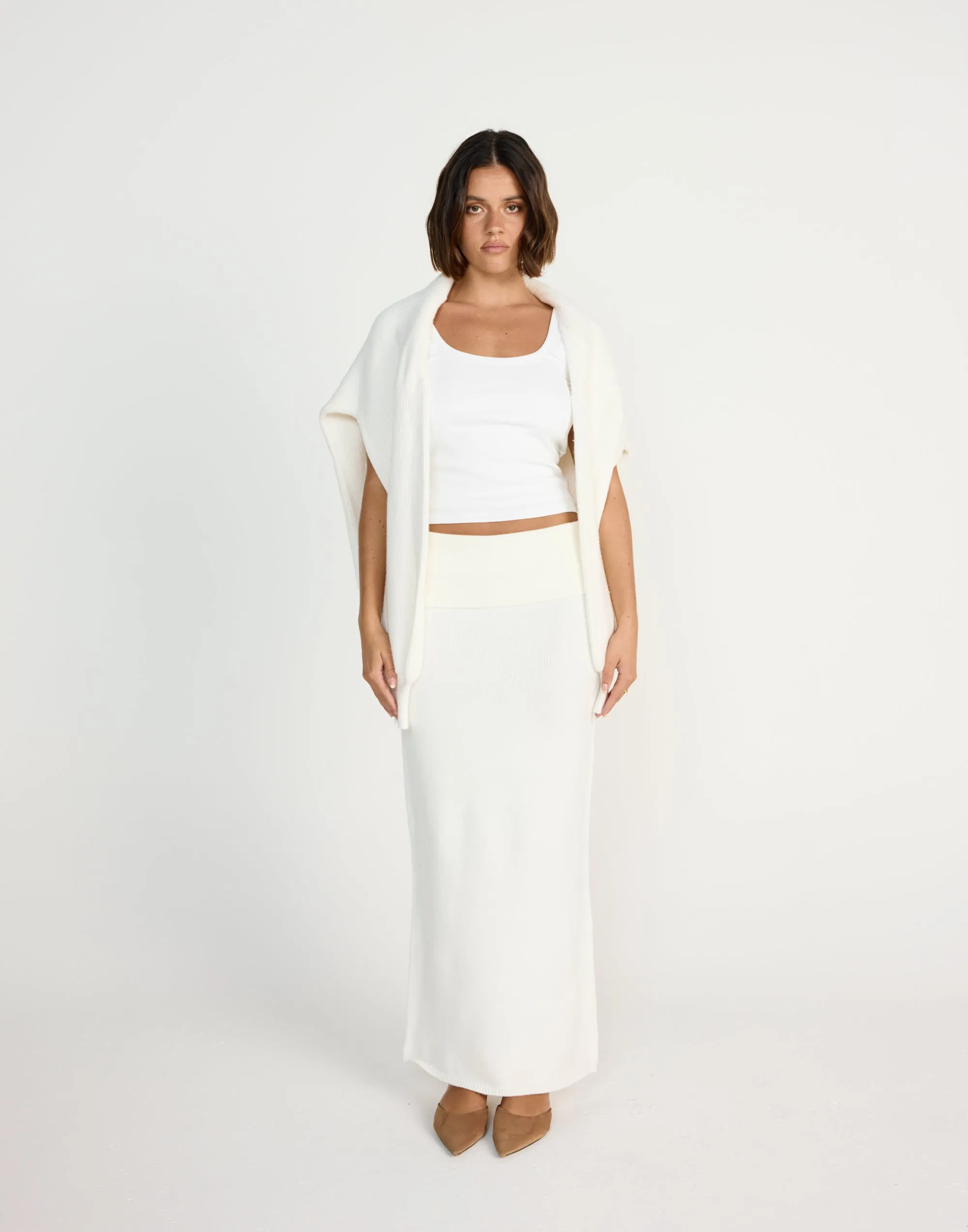 Seline Maxi Skirt (Off White)