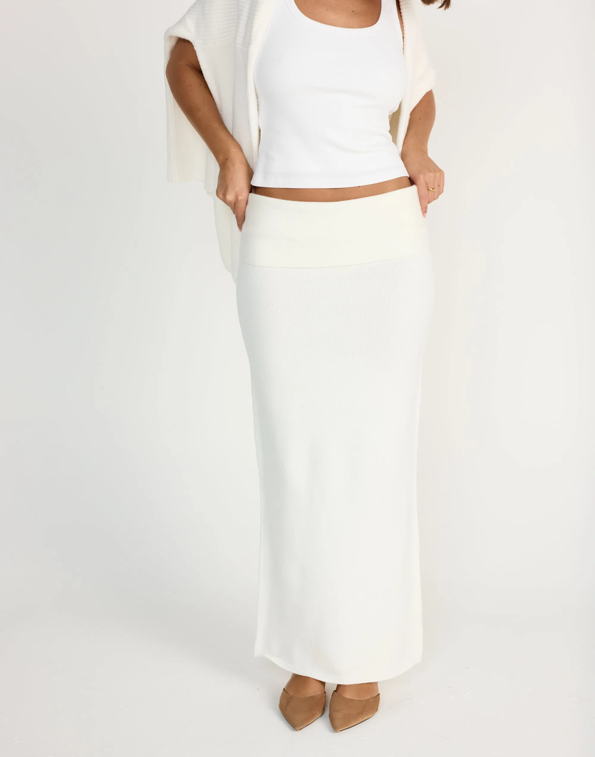 Seline Maxi Skirt (Off White)