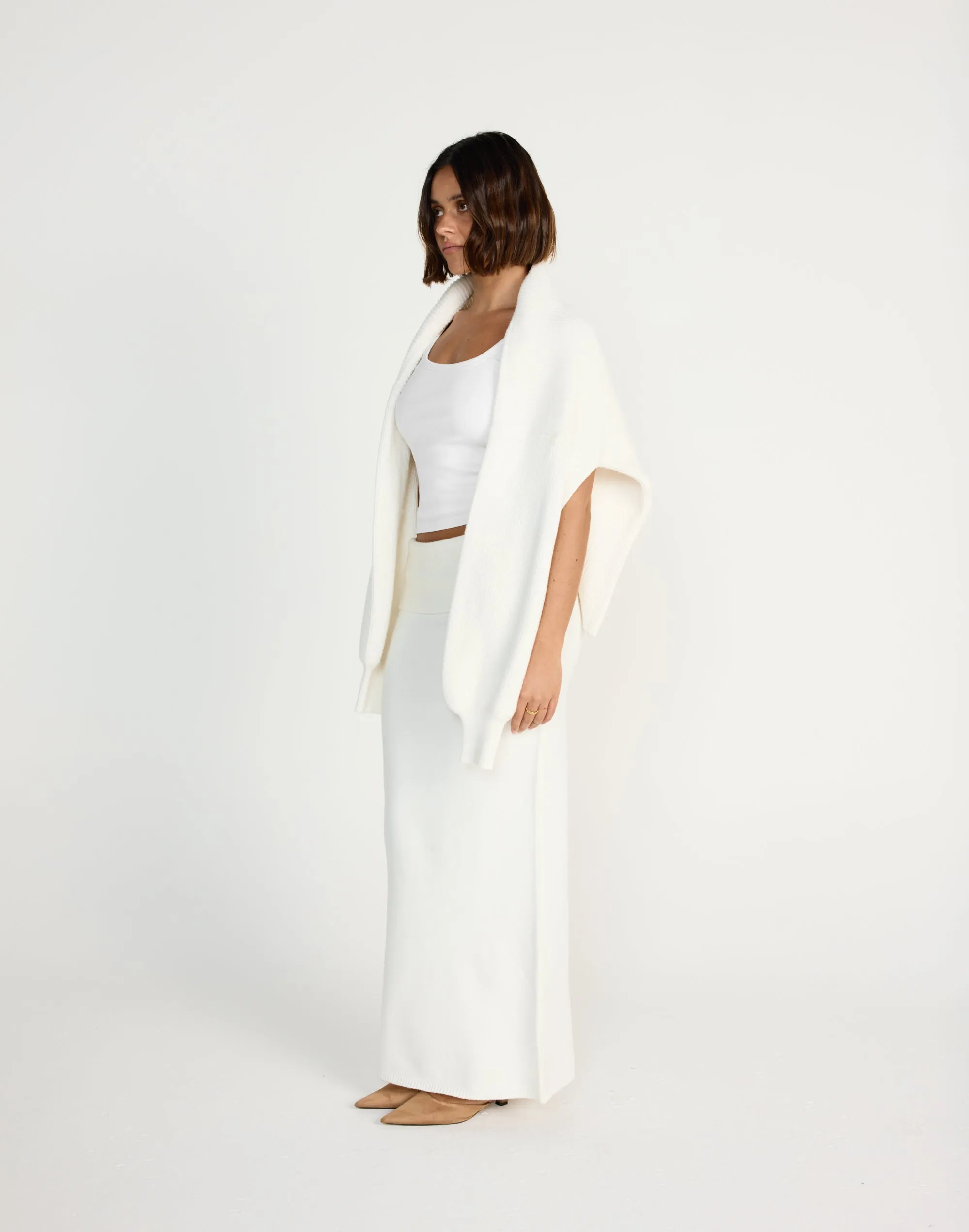 Seline Maxi Skirt (Off White)