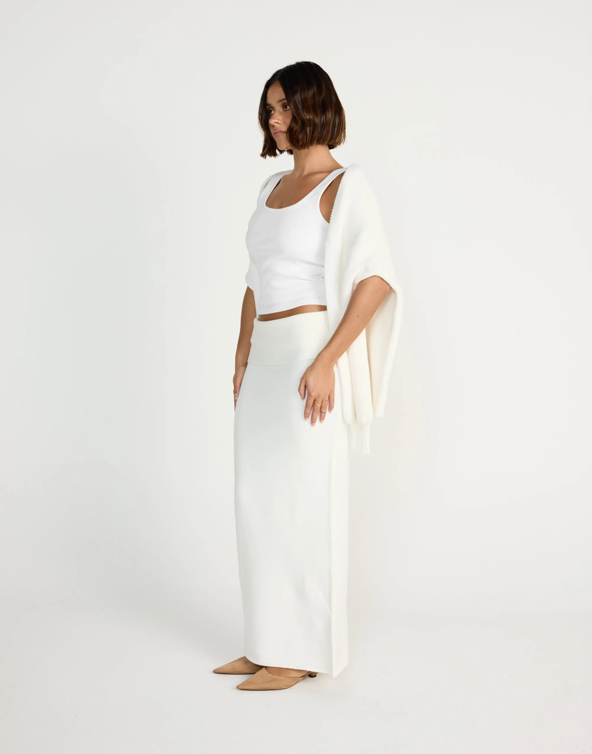 Seline Maxi Skirt (Off White)