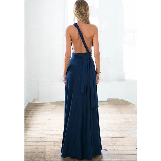 Sexy Women Multiway Wrap Convertible Boho Maxi Club Red Dress Bandage Long Dress Party Bridesmaids Infinity Robe Longue Femme