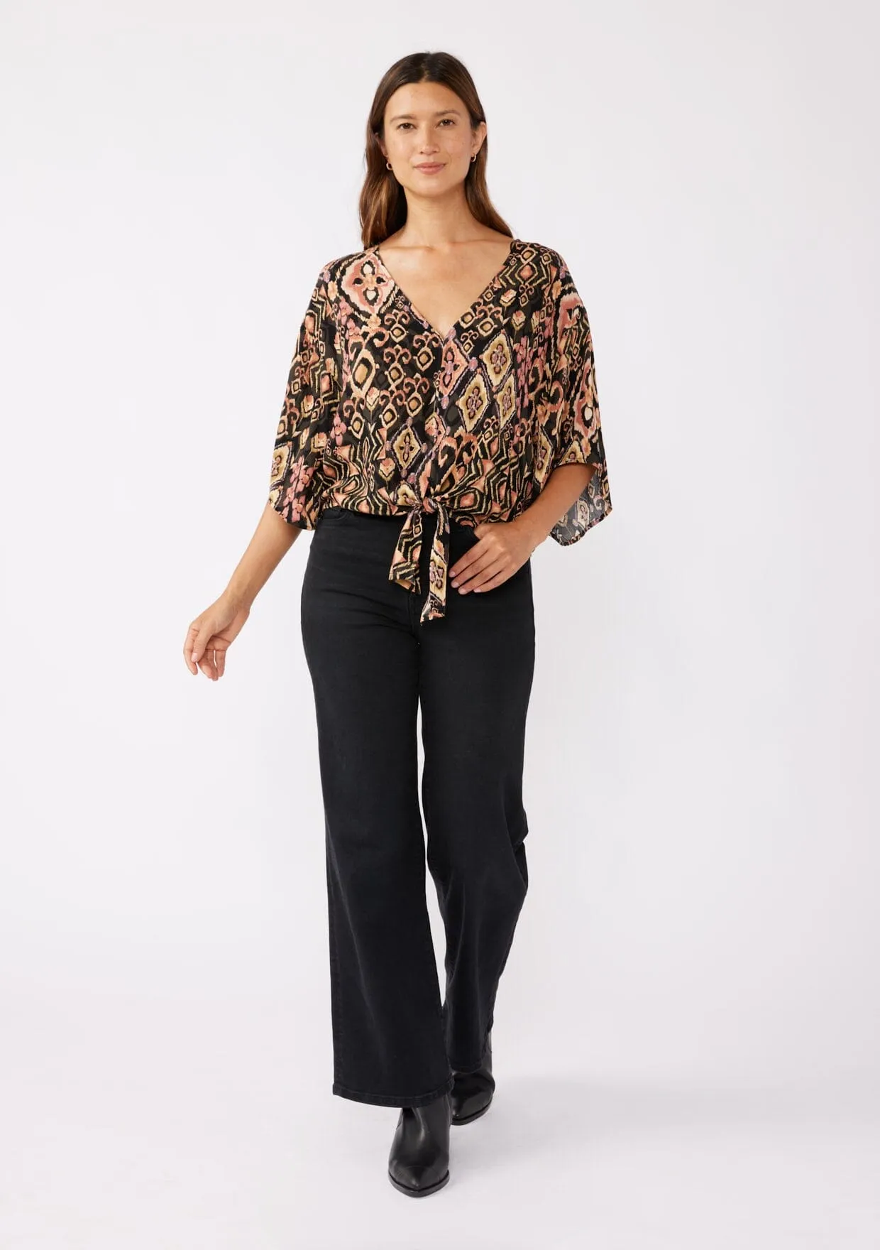 Shadow Canyon Tie Front Top