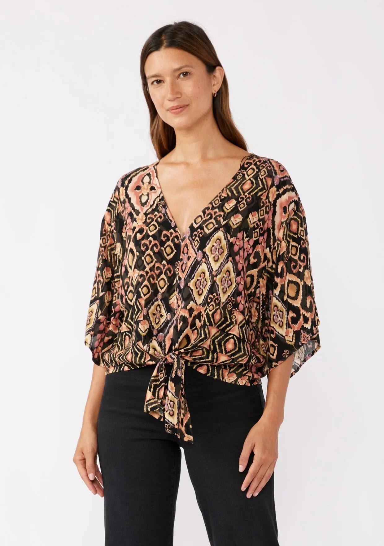 Shadow Canyon Tie Front Top