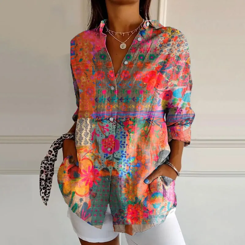 Shannon® | Vintage floral print blouse