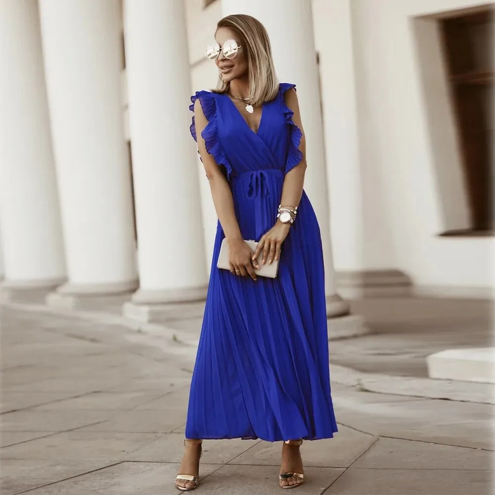 Shiloh - Vintage Ruffle Falten Sommerkleid