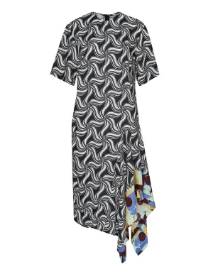 Shirt Dress With Draped Skirt