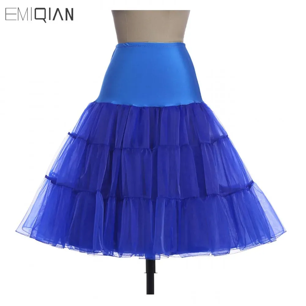 Short Organza Petticoat for Cocktail Dresses Crinoline Wedding Bridal Underskirt Black Skirt