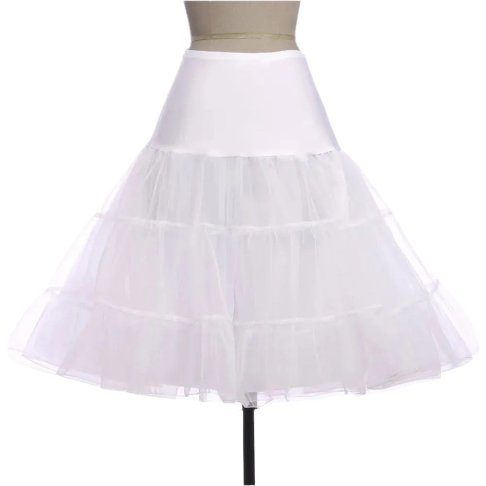 Short Organza Petticoat for Cocktail Dresses Crinoline Wedding Bridal Underskirt Black Skirt
