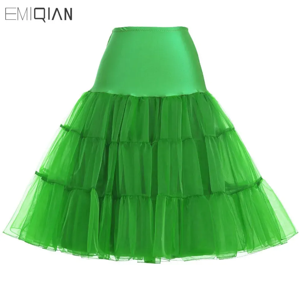 Short Organza Petticoat for Cocktail Dresses Crinoline Wedding Bridal Underskirt Black Skirt