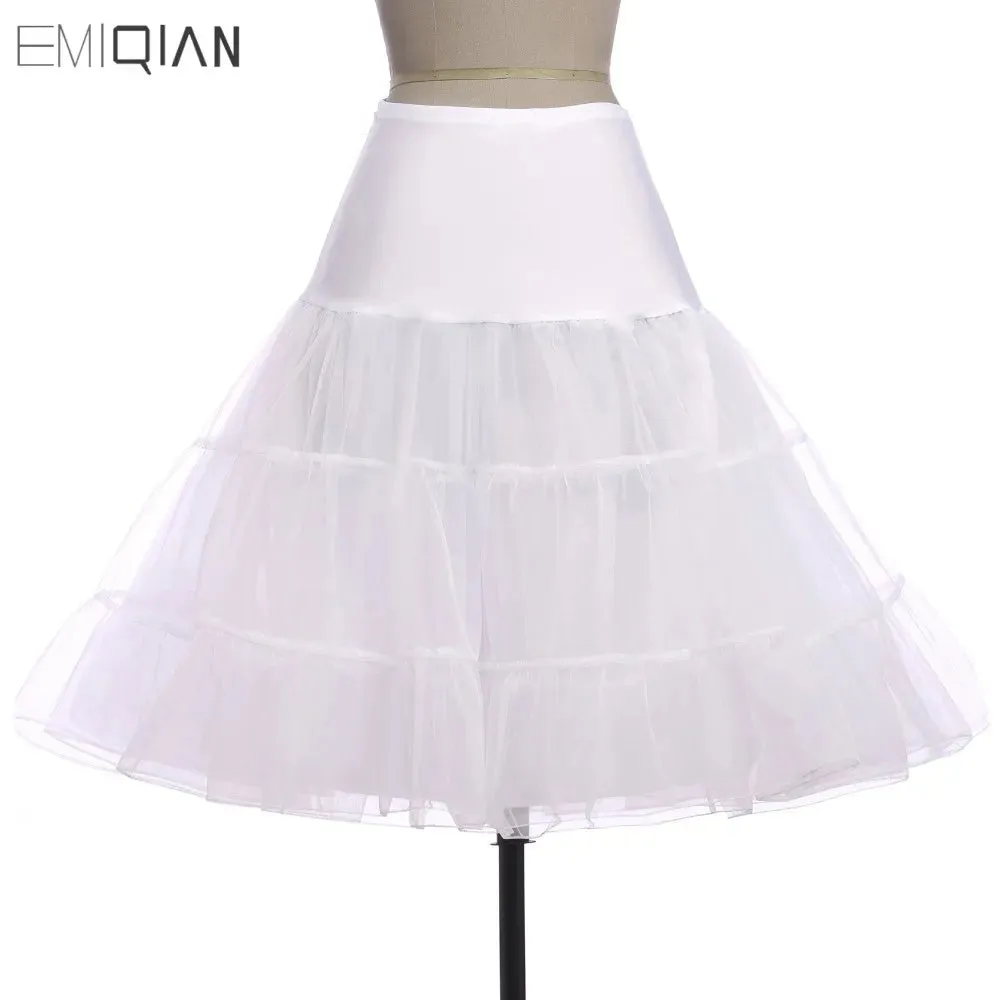 Short Organza Petticoat for Cocktail Dresses Crinoline Wedding Bridal Underskirt Black Skirt