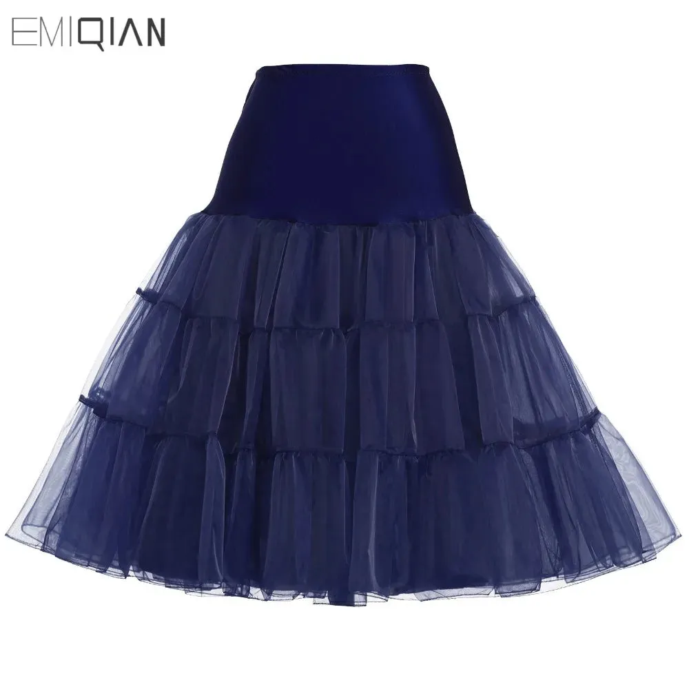 Short Organza Petticoat for Cocktail Dresses Crinoline Wedding Bridal Underskirt Black Skirt
