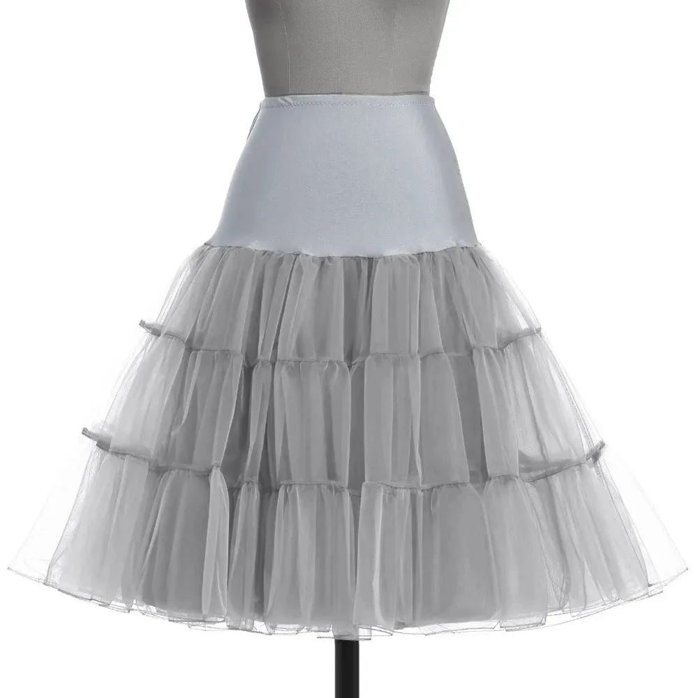 Short Organza Petticoat for Cocktail Dresses Crinoline Wedding Bridal Underskirt Black Skirt