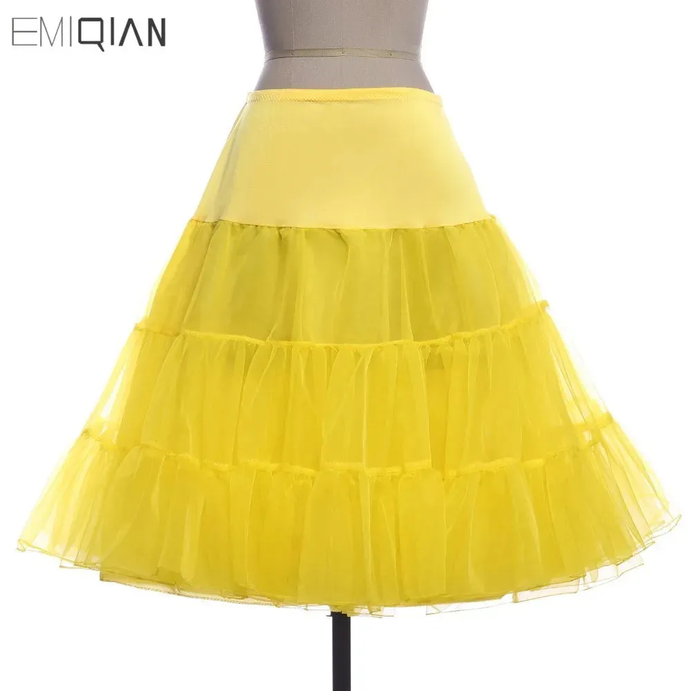 Short Organza Petticoat for Cocktail Dresses Crinoline Wedding Bridal Underskirt Black Skirt