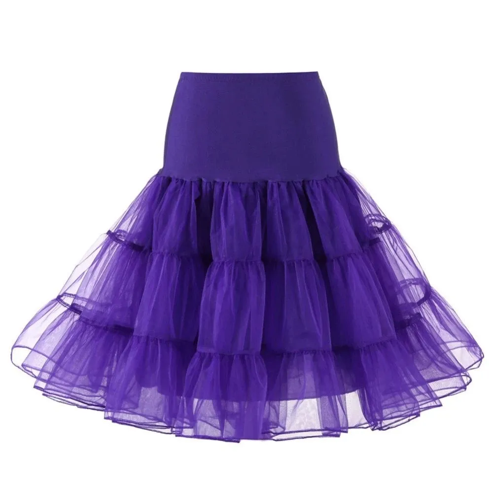 Short Organza Petticoat for Cocktail Dresses Crinoline Wedding Bridal Underskirt Black Skirt